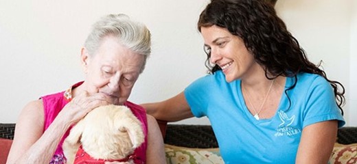 Social worker Kim Boersema with patient