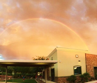 Rainbow around PCU building
