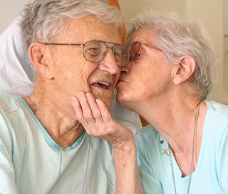 Older couple in Hospice Care