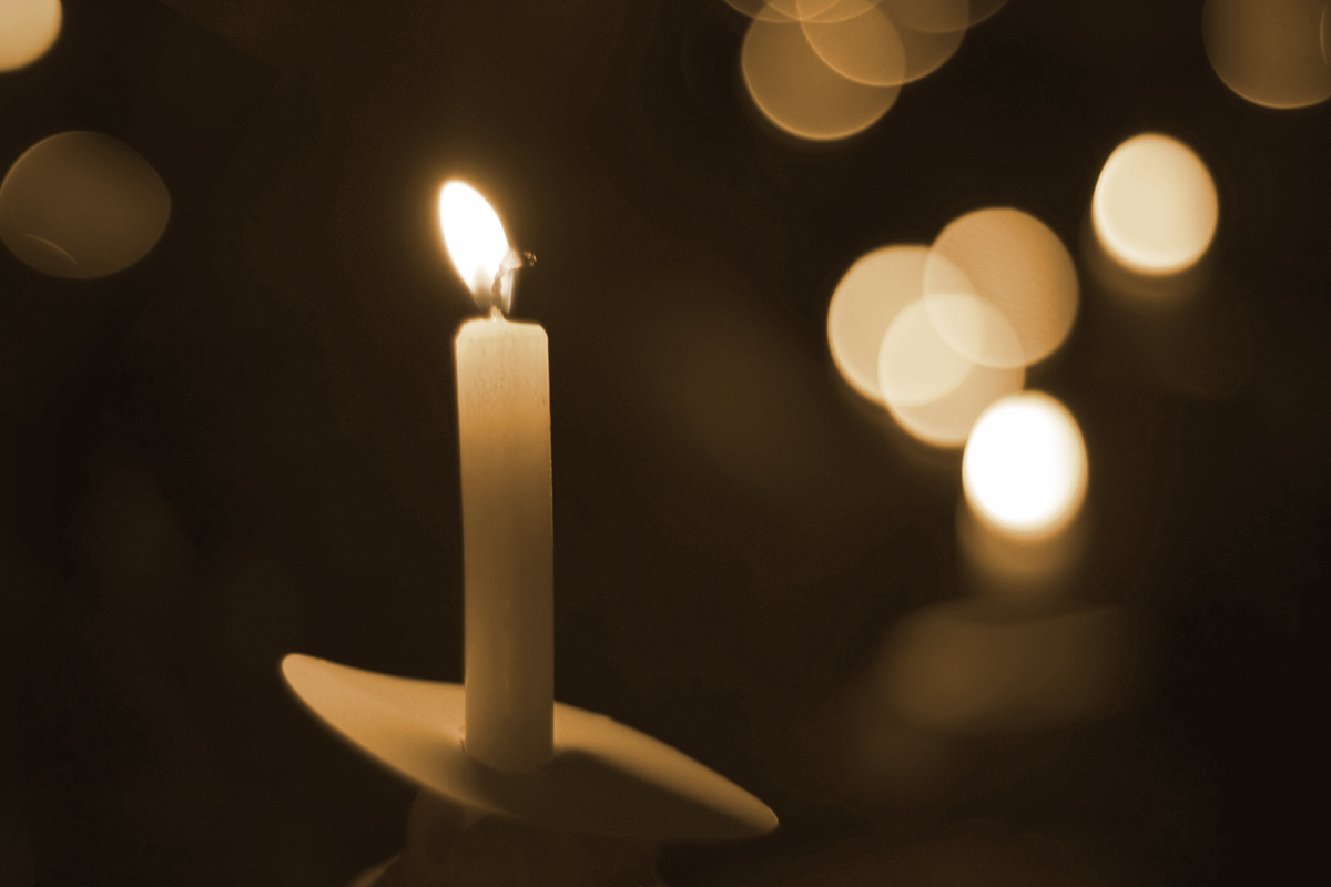 Candle with soft light