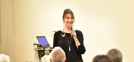 Maribeth Gallagher gives a presentation