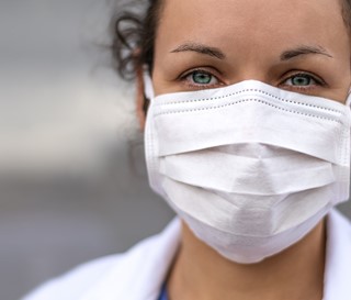 Hospice Care Worker wearing COVID-19 mask