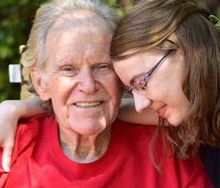 ASU student comforts dementia patient