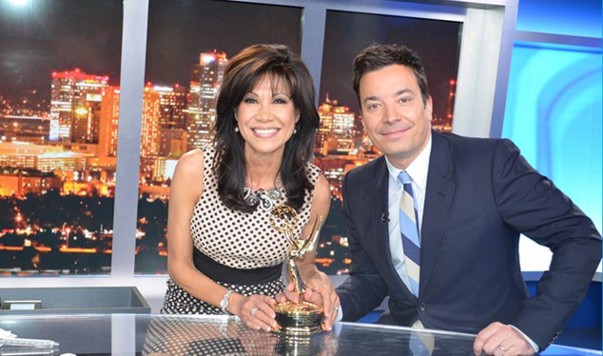 Lin Sue Flood interview Jimmy Fallon. NBC